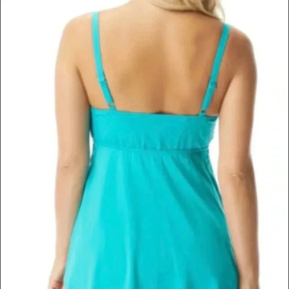 Coco Reef SEA BLUE Contours Diamond Underwire Wrap Tankini Top 12/36C - Picture 3 of 6